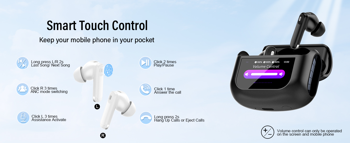 wireless Bluetooth earbuds