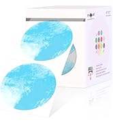 PARLAIM 3 Inch Watercolor Blue Circle Thermal Sticker Labels, Self-Adhesive Round Address Labels,...