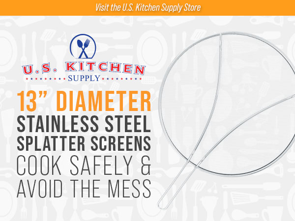 13-inch stainless steel splatter screen for frying pans &amp; pots, oil and grease guard