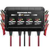 8A 4-Bank Car Battery Charger (2A/Bank) - 6V &amp; 12V Automatic Trickle Charger, Motorcycle Battery ...