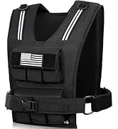 BAGAIL Adjustable Weighted Vest for Men &amp; Women - 20lbs/30lbs/40lbs Removable Iron Weights, Heavy...