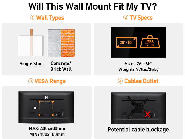 long arm tv wall mount