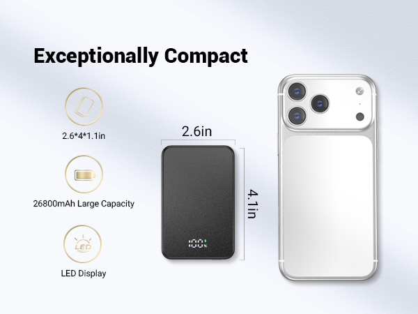 Magnetic portable charger power bank
