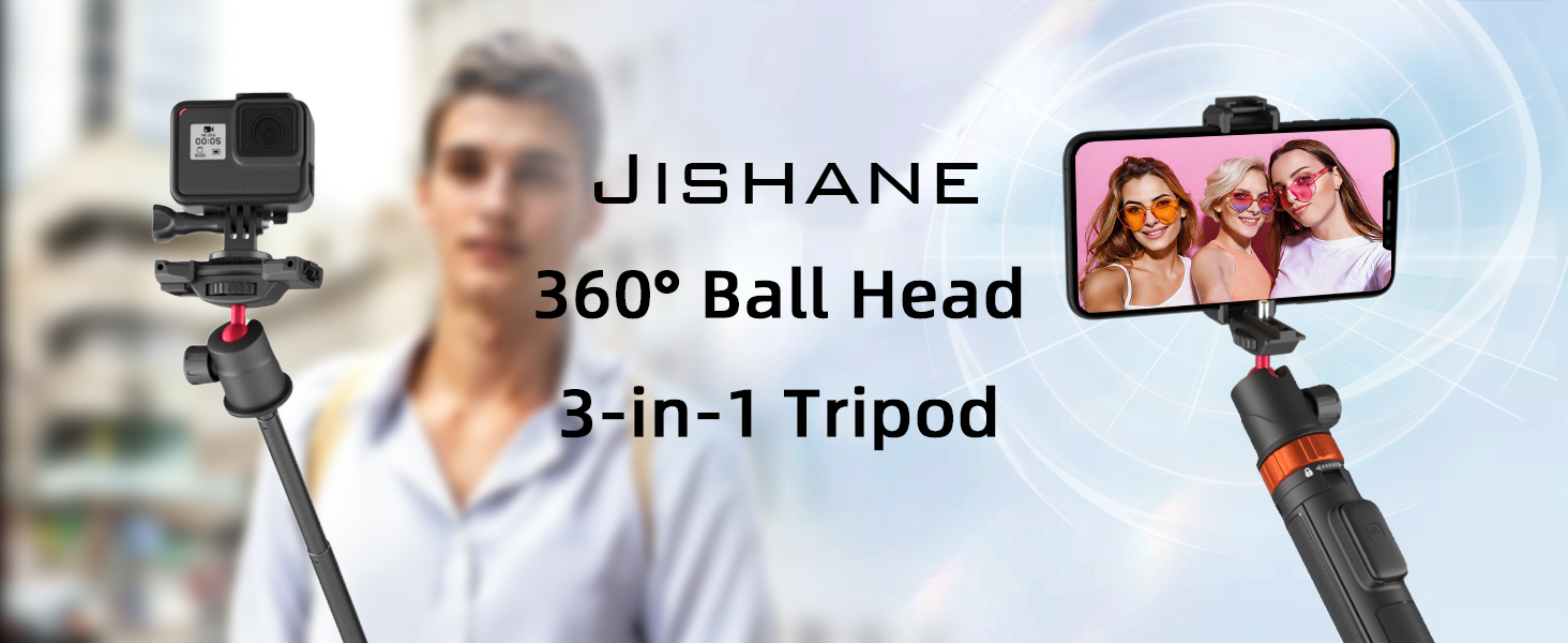 Jishane Selfie Stick Tripod for Camera