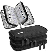 Zealearn USB FLash Drive Case with Labels, Gifts for Men, USBs Case Organizer Holds 30 Pcs, USBs ...