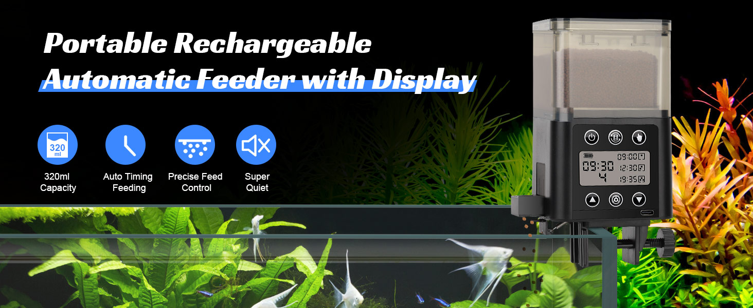 Large Capacity Vacation Timer Fish Feeder