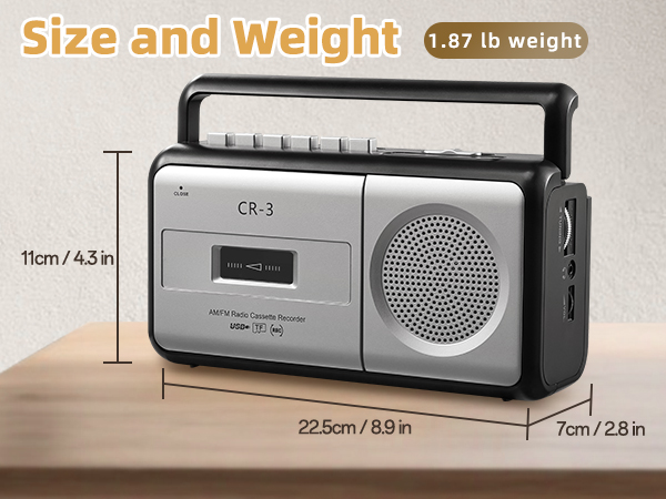 Portable Cassette Player Boombox