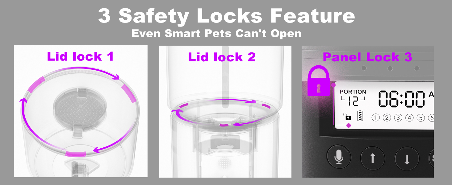 automatic pet feeder black