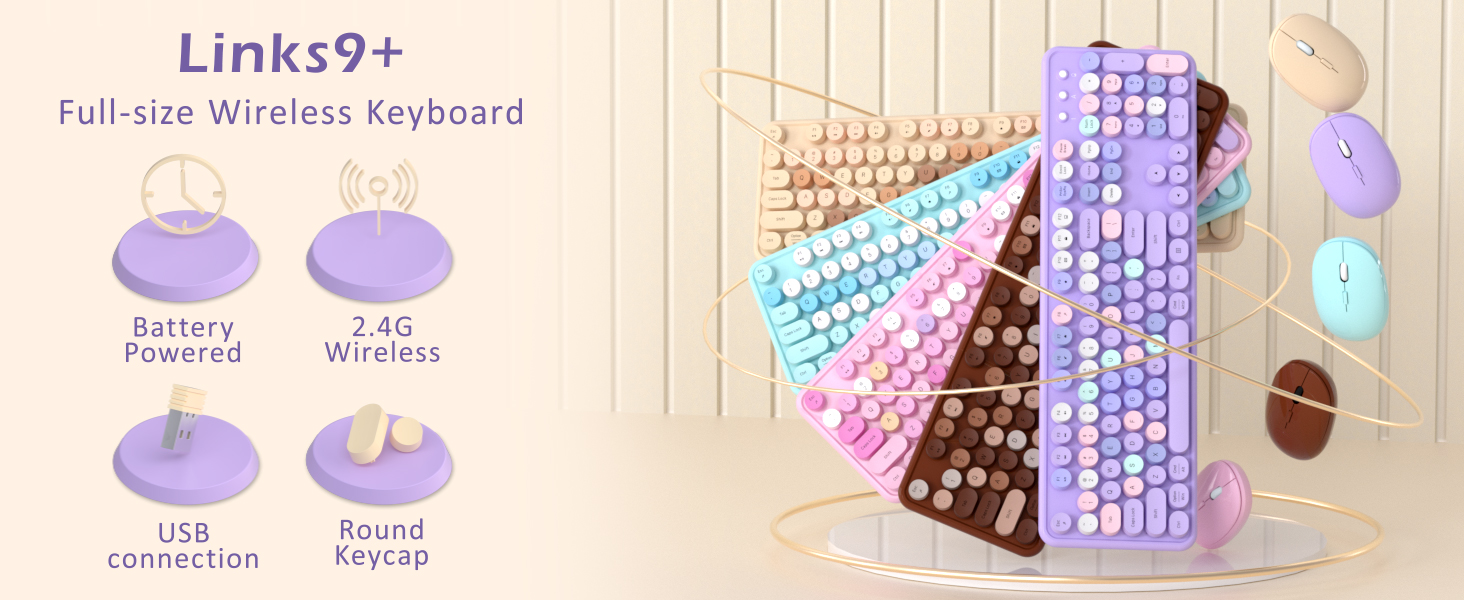 colorful wireless keyboard