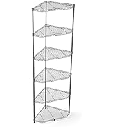 Donext 6-Tier Corner Shelf, storage shelves wire shelving, Adjustable metal shelving, Wire shelf ...