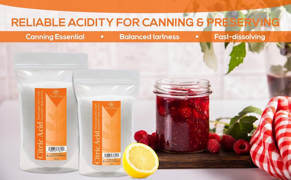 Reliable Acidity For Canning and Preserving