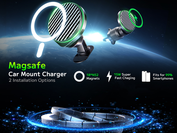 Car Phone Charger Mount Holder Stand Fast Charging