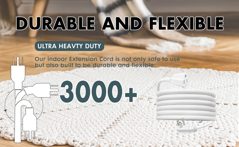 flat plug extension cord