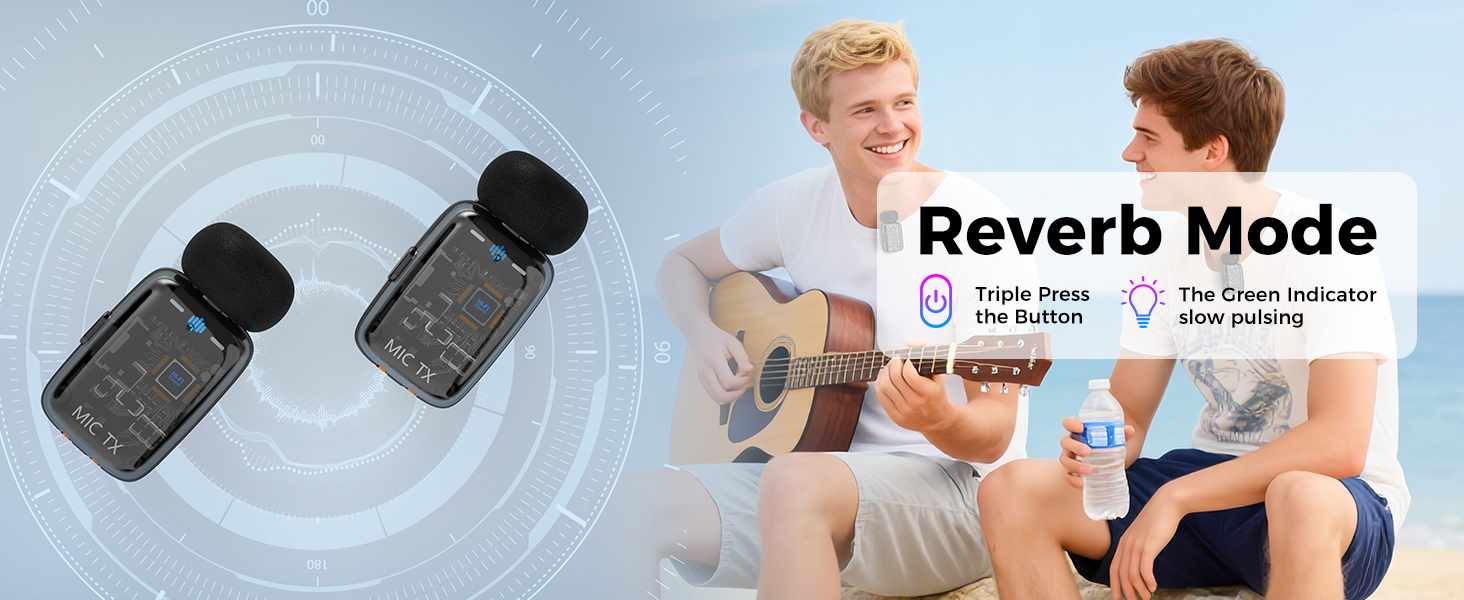 Text reads 'Reverb Mode'. Product interface or menu screen showing audio-related settings.