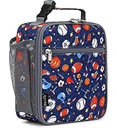 FlowFly Kids Lunch box Insulated Soft Bag Mini Cooler Back to School Thermal Meal Tote Kit for Gi...