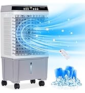 Uthfy 1800 CFM Evaporative Air Cooler, 3-IN-1 Swamp Cooler Air Conditioner with Copper Motor, 5.3...