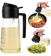 2-in-1 Oil Sprayer and Dispenser, with Glass Olive Oil Bottle for Cooking, and Make it into Air F...