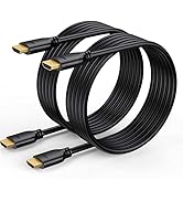 UVOOI 4K HDMI Cable 6FT 2-Pack, HDMI to HDMI Cable 6 Foot High Speed HDMI 2.0 Cord Supports 4K@60...