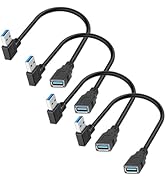 SaiTech IT 4 Pk 15CM USB 3.0 Extension Cable Type A Male to Female High-Speed Connection, Extensi...