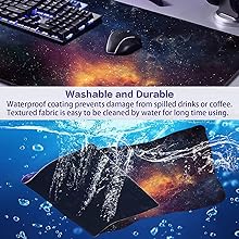 Starry Large Mouse Pad With Stitched Edges
