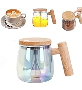 Electric Mixing Mug, 13.5oz Electric Self Mixing Cup with Lid, Self Stirring Coffee Cup, Electric...