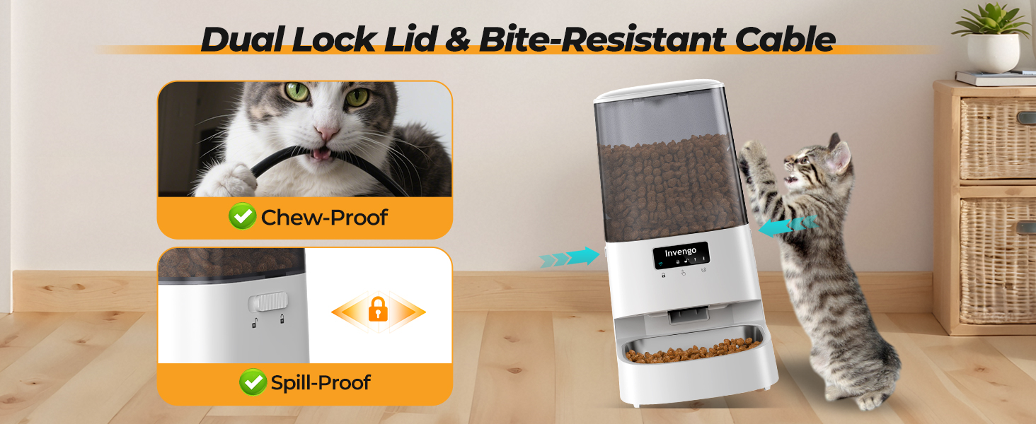 Locking Lid, Chew &amp;amp; Spill Resistant