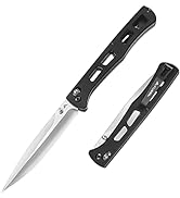 Flissa D2 Folding Knife with Ball Bearing, Axis Lock, G10 Handle, Thumb Stud, Pocket Clip, Pocket...