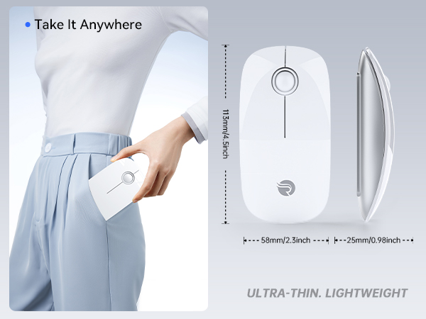 R306C USB C Wireless Mouse for Macbook, iPad, Chromebook