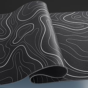 surface of the Ovenbird black topo mouse pad