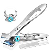FUMAX Toenail Clippers for Seniors Thick Toenails, Heavy Duty Nail Clippers 15mm Wide Jaw Opening...