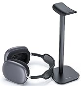 MANMUVIMO Headphone Stand, Desktop Headset Holder Heavy Base Desk Earphone Stand Aluminum Gaming ...
