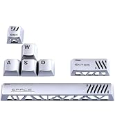 JSJT Aluminum Metal Gaming Keycaps, Compatible for MX Switches Mechanical Keyboards, Hollow-Out D...