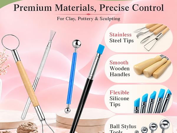 clay tools pottery tools polymer clay tools air dry clay tools clay sculpting tools