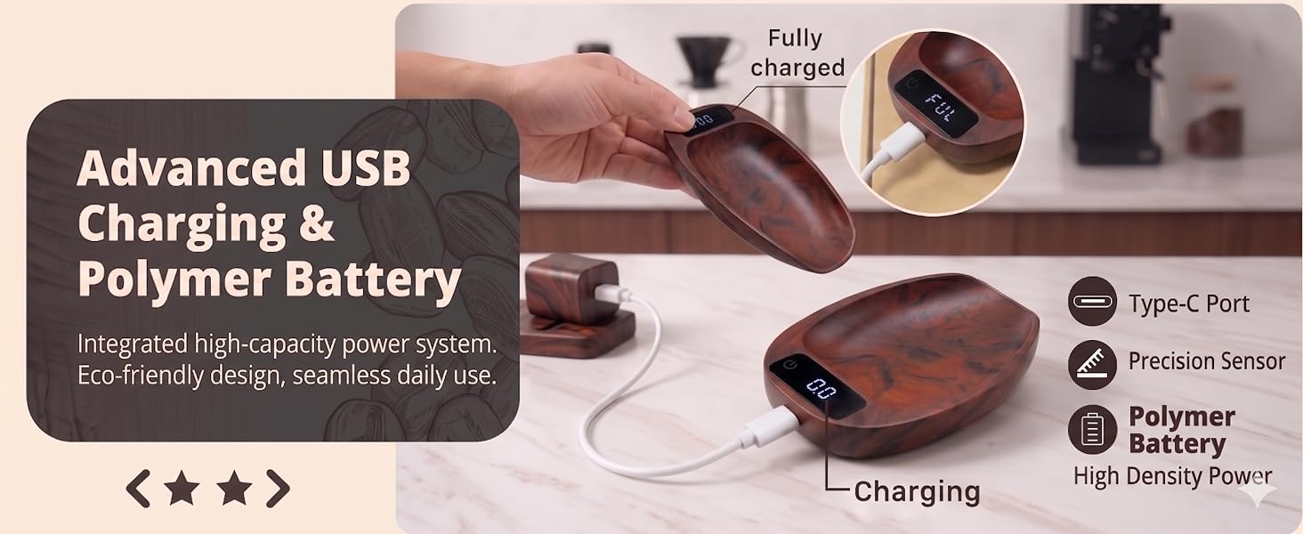 rechargeable coffee scale