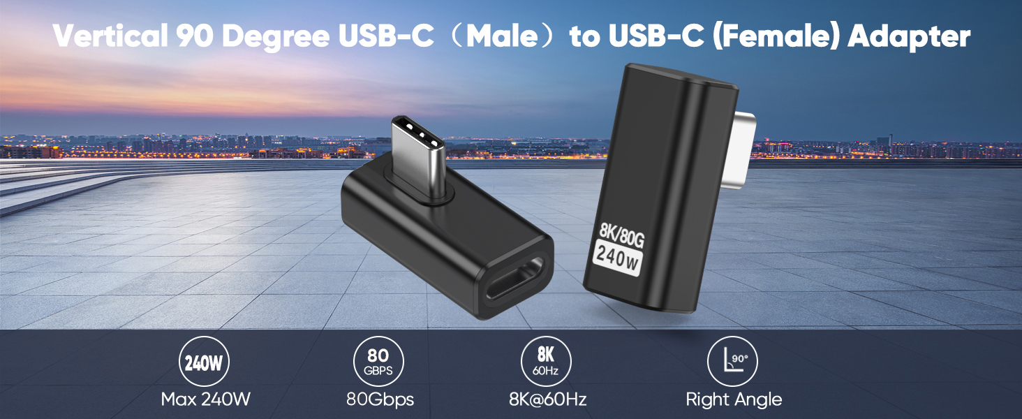 right angle usb c adapter