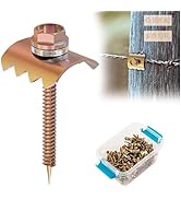 Wuno Shop Fence Staples, Fence Post Screws for Softwoods, Fence Fasteners for Wire Fencing, Reuse...
