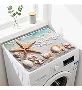 Nuxovilar Stars and Shells by Sea Washing Machine Dryer Dust Cover Pad for the Top, 23.6 x 19.6 I...