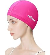 Firesara Fishtail Fabric Swim Cap for Men Women, Breathable High Elasticity Swimming Cap Hair Pro...