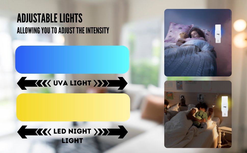 The UV light lures mosquitoes, bugs, moths, fruit flies, and gnats