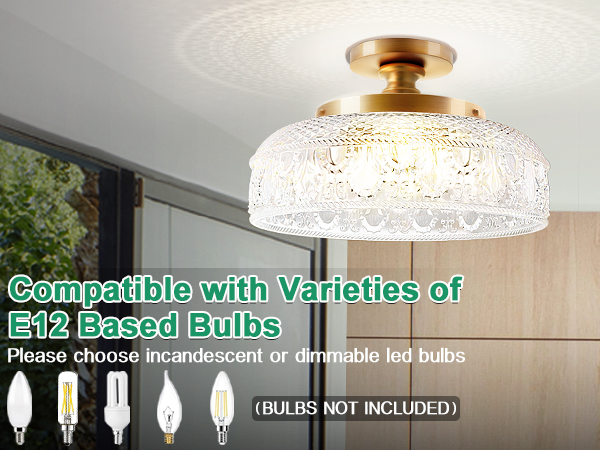 Compatible with Varities of E12 Based Bulbs