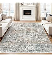 Soalmost Abstract Rug 8x10 Large Living Room Rugs Neutral Modern Washable Area Rugs for Bedroom D...