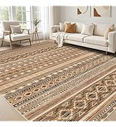Large Living Room Area Rug 8x10: Soft Machine Washable Boho Moroccan Farmhouse Rugs for Bedroom U...