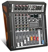 Jindaaudio Audio Mixer 4 Channel, DJ Mixer Board, Audio Sound Card with Interface Recording and 4...