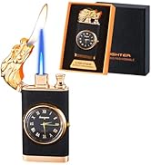 Torch Lighter, Frosted Magic Dual Flame Dragon Lighter with Fashion Design,Creative Adjustable Fl...