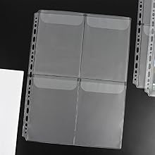 4 Pocket A4 Frosted Binder Pocket with Flap Binder Pouches