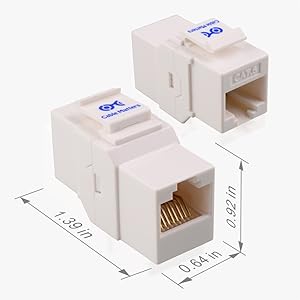 Cat 6 RJ45 Keystone Jack In-Line Coupler