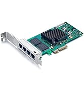 10/100/1000Mbps Gigabit Ethernet Network Interface Card (NIC) Quad Copper RJ45 Ports, with Intel ...