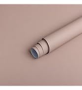 HeloHo 118"X15.7" Solid Meat Pink Wallpaper Matte Textured Peel and Stick Wallpaper Modern Self A...