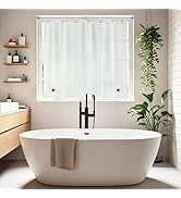Seenus Waterproof EVA Shower Window Curtain 3D Frosted for Privacy, 40 x 36 inch Bpa-Free Vinyl S...