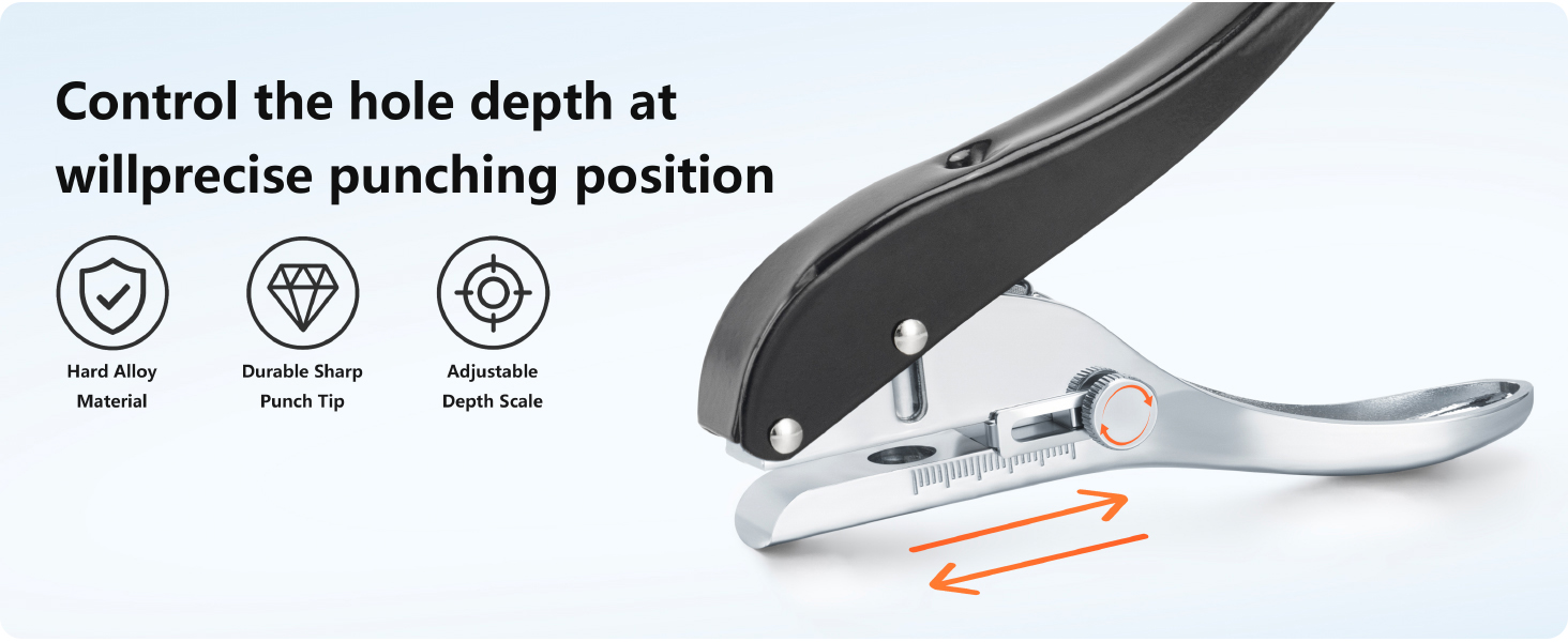 Control the hole depth atwillprecise punching position